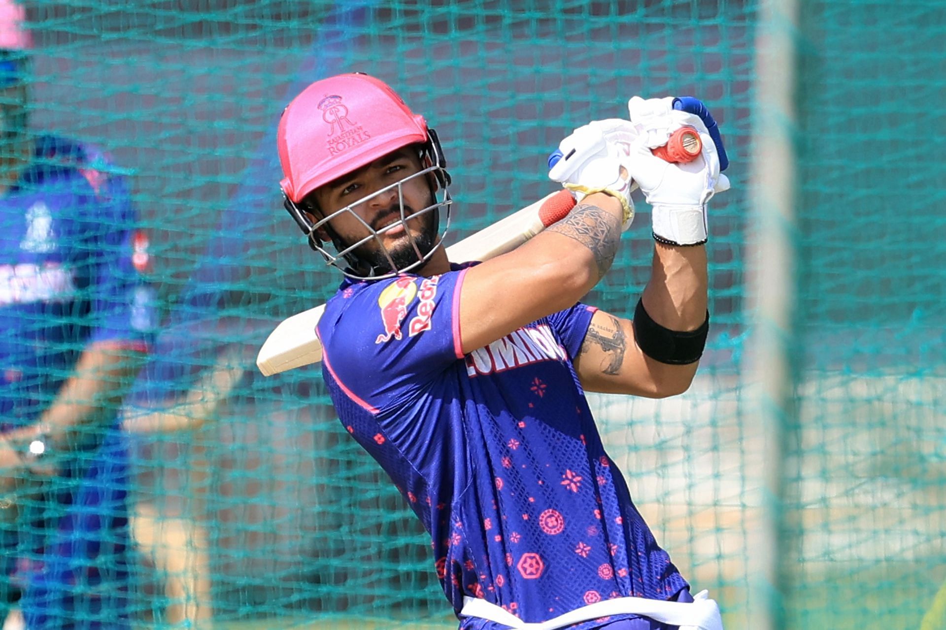 Riyan Parag in the IPL nets. Source: Getty